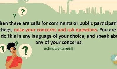 Webinar: Unpacking the Climate Change Bill & submissions toolkit