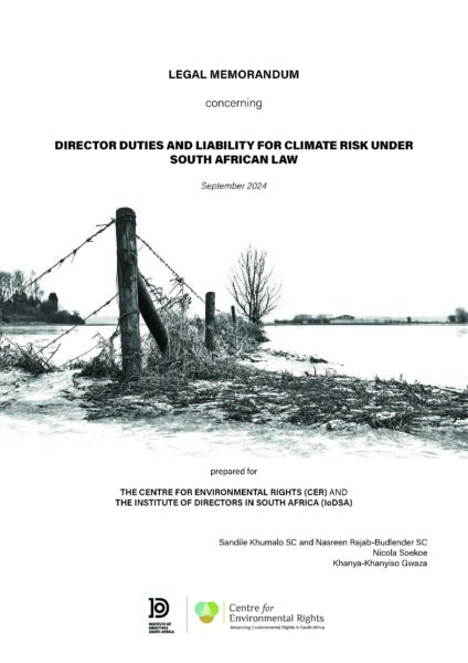 Legal Opinion: Director Duties and Liability for Climate Risk under South African Law