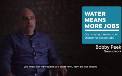 Water means more jobs – Bobby Peek (groundWork)