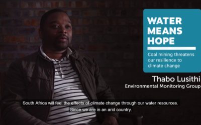 Water means hope – Thabo Lusithi (Environmental Monitoring Group)