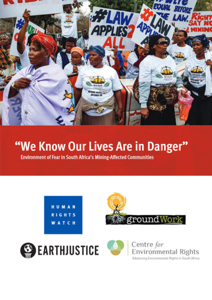 “We Know Our Lives Are in Danger”: Environment of Fear in South Africa’s Mining-Affected Communities